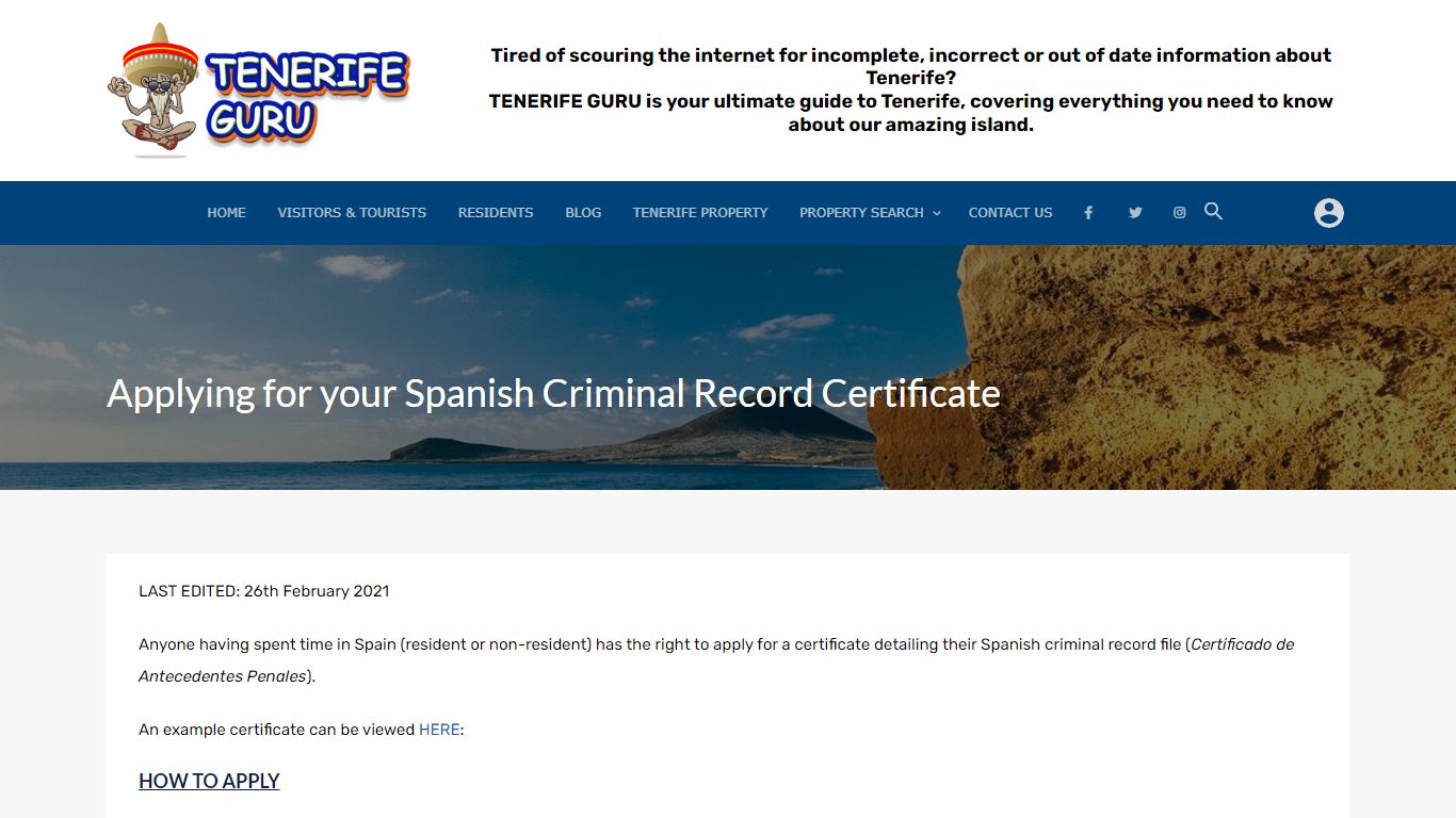 Applying for a Spanish Criminal Record Certificate - Tenerife Guru