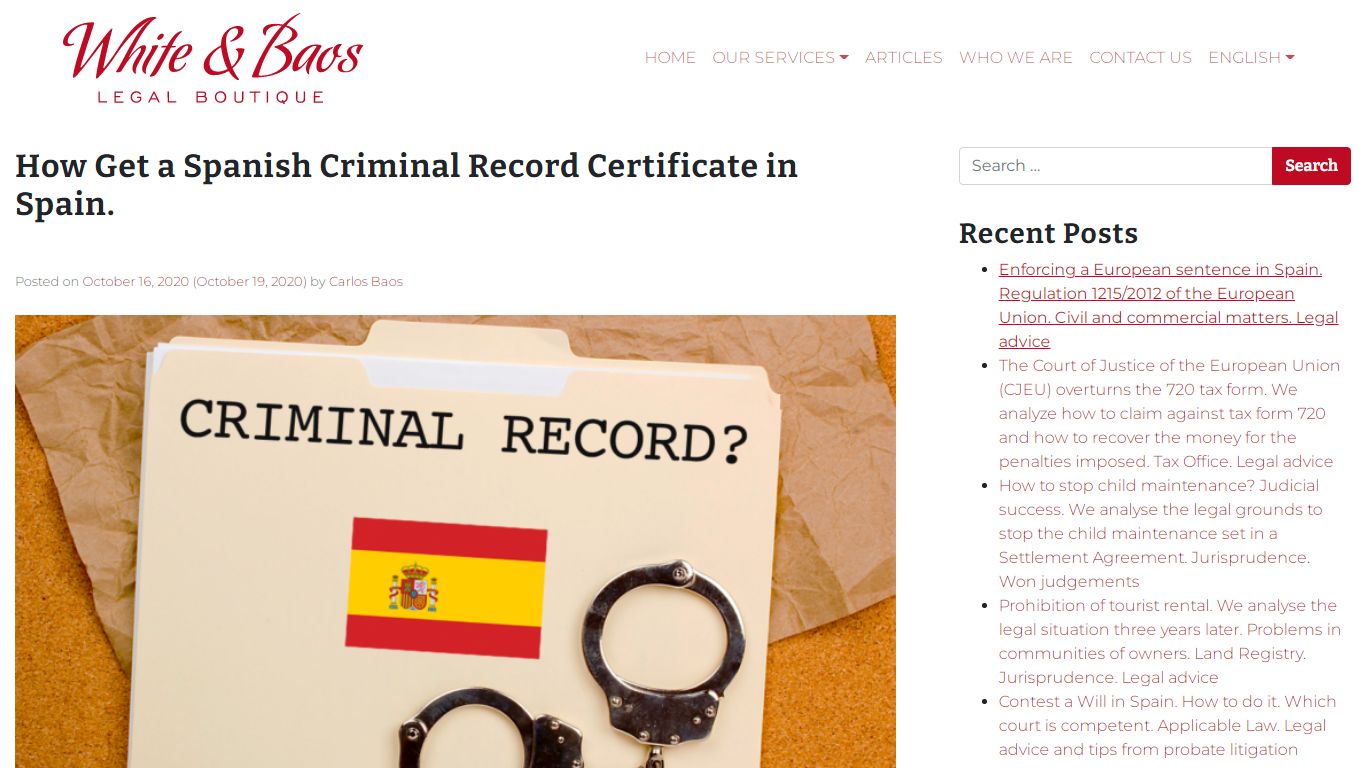 How Get a Spanish Criminal Record Certificate in Spain.