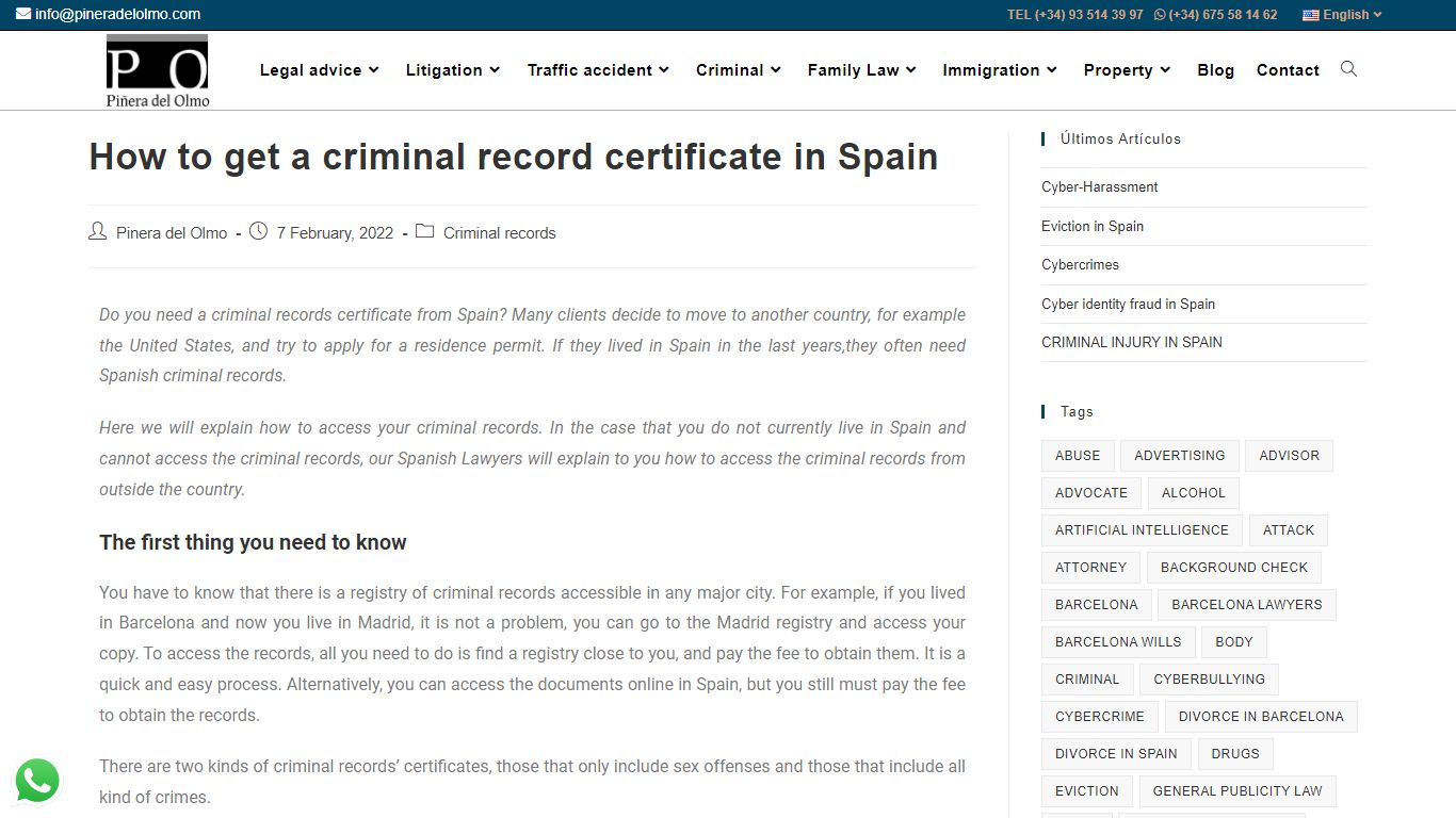 How to get a criminal record certificate in Spain